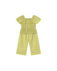 1573 Conjunto pantalon y top nido de abeja bebe