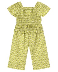 1573 Conjunto pantalon y top nido de abeja bebe