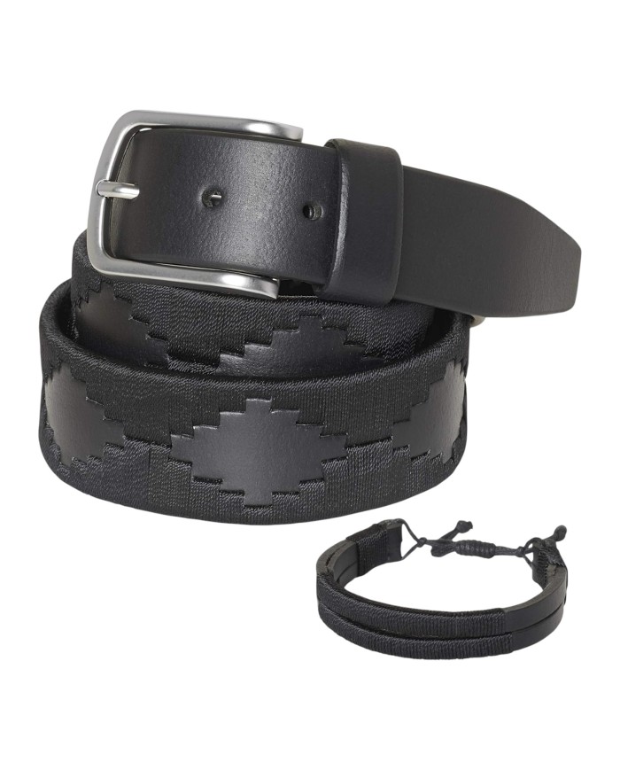 POLO Negro Cinturon argentino FBM