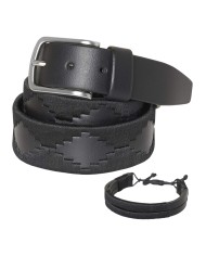 POLO Negro Cinturon argentino FBM