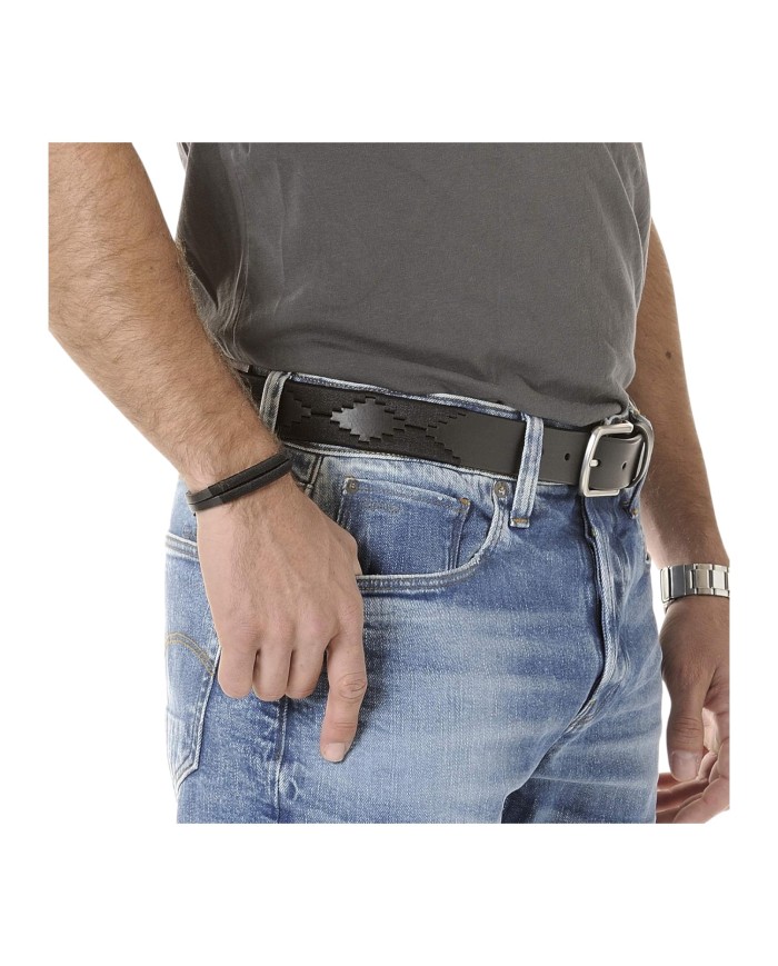 POLO Negro Cinturon argentino FBM