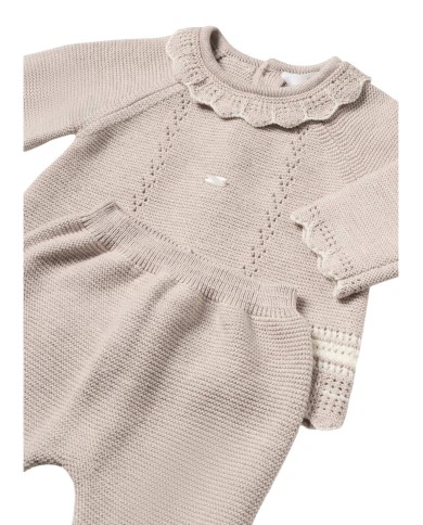 2501 Conjunto polaina y jersey tricot recien nacida